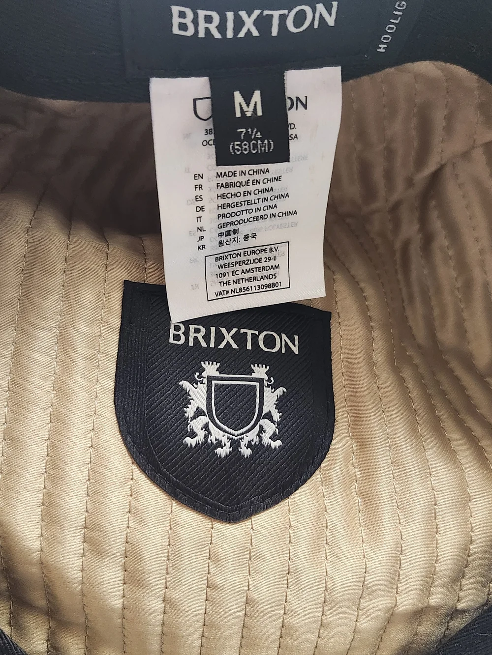 Brixton Light Blue & Gray Herringbone Flat Cap